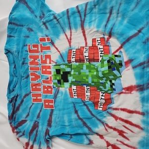 MineCraft Tee Shirt Size XS Tie Dye